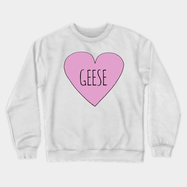 Geese Love Crewneck Sweatshirt by Bundjum